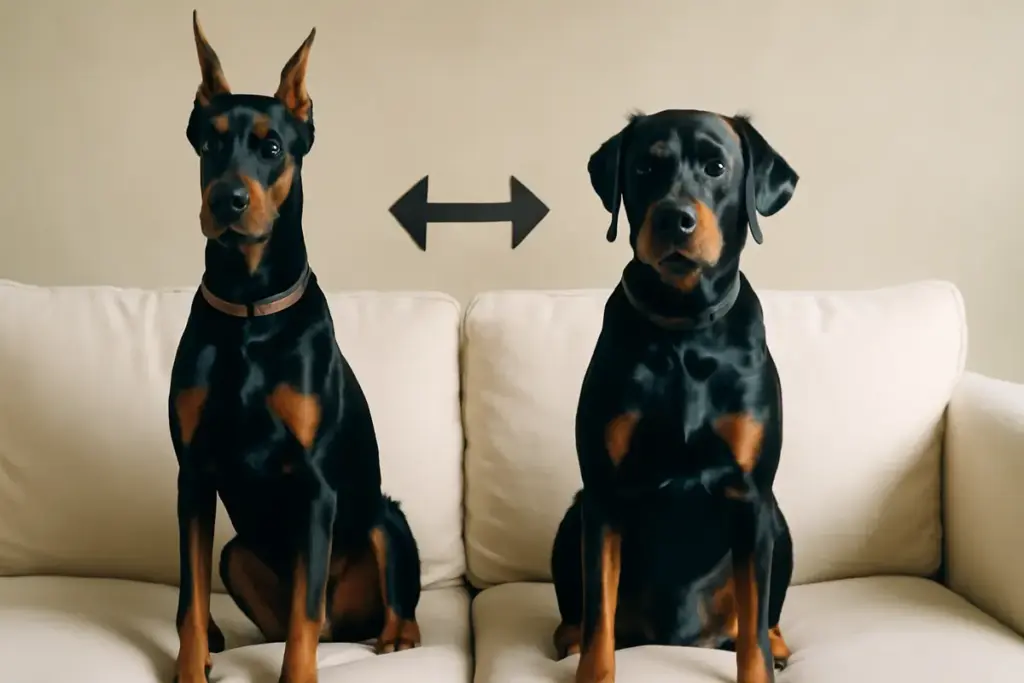 Distinzione tra dobermann americano e europeo: la caratteristica fisica che cambia salute e gestione