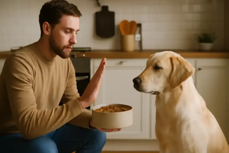 Come insegnare al cane a stare calmo al momento del pasto: un trucco che riduce lo stress