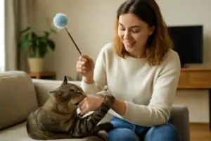 Gatto che morde durante il gioco: come trasformare la sua energia in interazione positiva