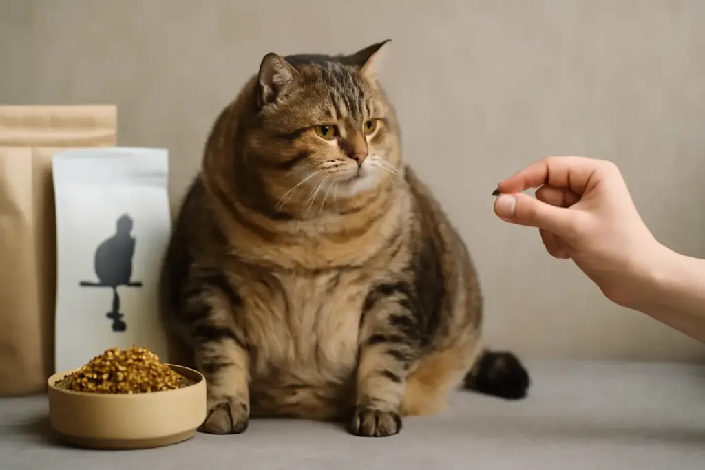 Gatto in sovrappeso: quali croccantini scegliere per aiutarlo a dimagrire senza stress