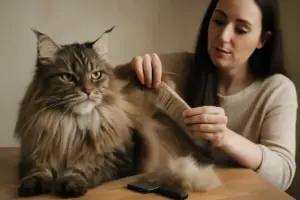 Caratteristiche della razza main coon: la cura del pelo lunga e il trucco per evitare nodi persistenti